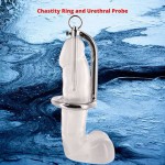 Stainless Steel Chastity Penis Ring & Urethral Probe