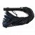 Leather Flogger With Leather Handle Black & Blue