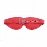 Red Leather Padded Blindfold