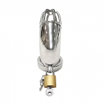 Stainless Steel Cock Cage with Padlock