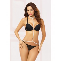 Silver Rhinestone Belly Chain With Attached Choker