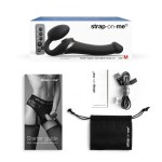 Vibrating Multi Orgasm Bendable Strapless Strap-On in Black