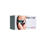 Strap-On-Me-Curious Leatherette Harness in Green Metallic
