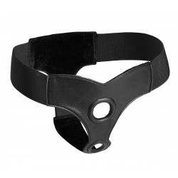 Crave Double Penetration Faux Leather Strap On Harness
