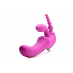 Regal Rider Vibrating Silicone Strapless Strap On Triple G Dildo