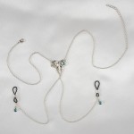 Secret Garden Silver Leaf Non-Piercing Nipple Necklace Breast Chain 