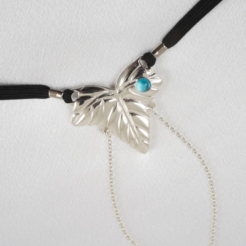 Secret Garden Silver Leaf G-String 