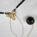 Secret Garden Gold Leaf G-String with Insertable Orb