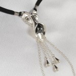 Lily G-String with Hematite Pistil and Pleasure Pendants in Silver