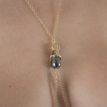 Secret Passion Hematite Pendant Non-Piercing Nipple Necklace Breast Chain