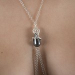 Secret Passion Hematite Pendant Non-Piercing Nipple Necklace Breast Chain