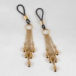 Rain of Pearls Non-Piercing Nipple Jewelry in Gold or Silver 