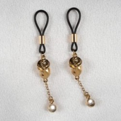 Love Roses Non-Piercing Nipple Jewelry in Gold