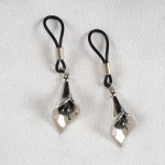 Lily with Hematite Pistil Non-Piercing Nipple Jewelry in Silver
