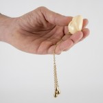 Men's Penis Head Penetrating Anal Jewelry with Gold Pendants