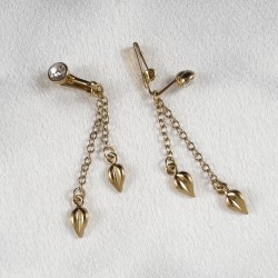 Gold Leaves Non-Piercing Labia Clips