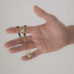 Gold Penis Chain with Crystal Gems