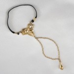 Leaf Penis Chain Jewelry with Tear Drop Pendant in Gold or Silver