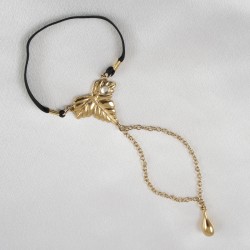 Leaf Penis Chain Jewelry with Tear Drop Pendant in Gold or Silver
