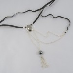 Secret For Him Silver G-String With Hematite Stones