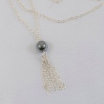 Secret For Him Silver G-String With Hematite Stones