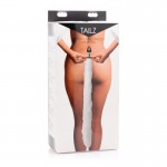 Extra Long Arctic White Mink Tail Metal Anal Plug