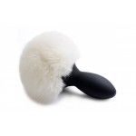 White Bunny Tail Anal Plug