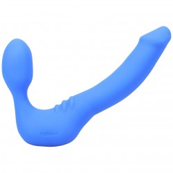 Tantus Strapless Slim Vibrating Strap-On Dildo in Azure Blue