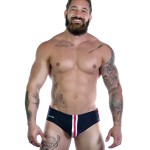 Sportivo Bikini Black with Red Stripe
