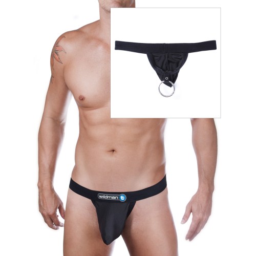 WildmanT Raw Strapless Mesh Jock with C-ring Loop and Duraband Black