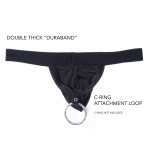 WildmanT Raw Strapless Mesh Jock with C-ring Loop and Duraband Black