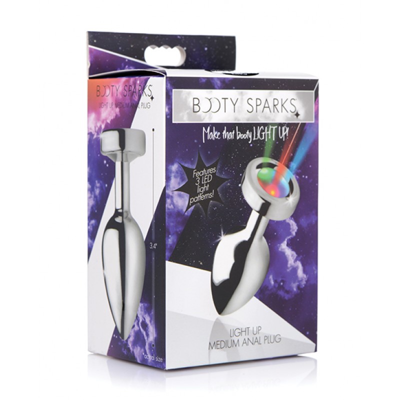 booty sparks light up anal plug Buy the Booty Sparks Light Up Rainbow LED Polished Aluminum Anal Plug Small  Buttplug