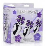 Violet Flower Gem Anal Plug Set 
