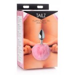Fluffy Pink Bunny Tail Anal Plug