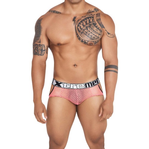 Xtremen 91119 Lace Jockstrap Color Coral
