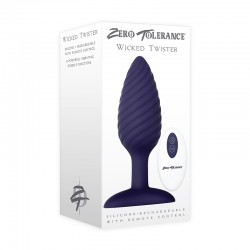Zero Tolerance Wicked Twister Textured Vibrating Silicone Anal Plug 