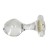 Clear Glass Small Anal Plug with Crystal